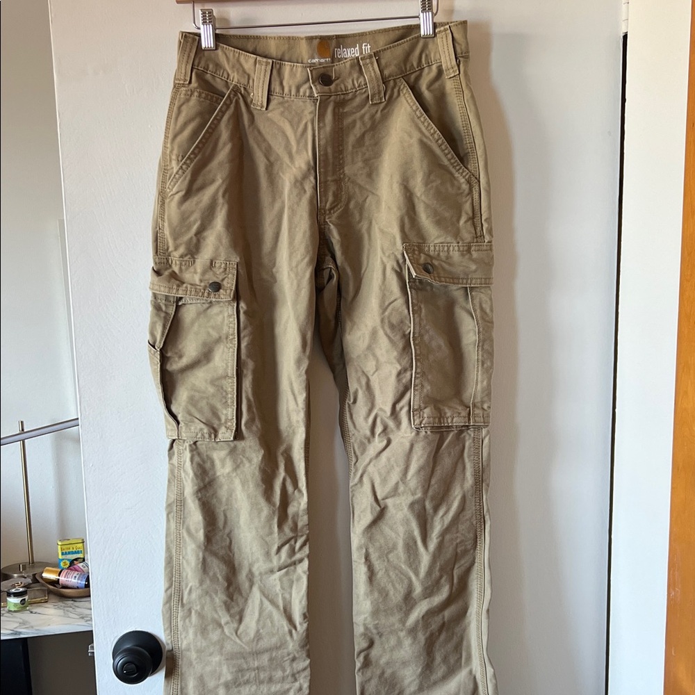 Women’s Tan Carhartt Cargo Pants 30x30
